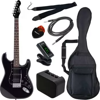 SELDER Electric Guitar Stratocaster Type Sakura Musical Instruments Original Beginner Basic Set STH-20/HBK