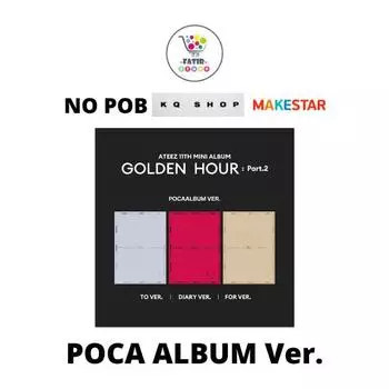SELECT POB POCAALBUM Ver ATEEZ 11th Mini Album Golden Hour Часть 2 No POB Random Ver