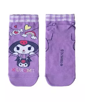 Selectable Matching for Parents and Short 1 Cinnamoroll Hello Kitty My Melody Kikirara Kuromi Goods 23cm 24cm 25cm Kuromi 1 Purple [Sanrio] Socks,