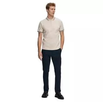 Selected Slim-Toulouse Detail поло с короткими рукавами XL