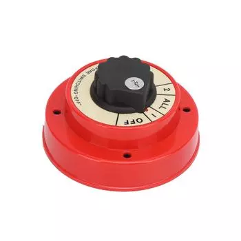 Селекторный переключатель для двух батарей, переключатель для лодочных батарей, пластиковая металлическая панель, желтый, 4-позиционный, средней мощности, для двух батарей