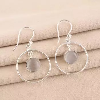 Selenite Gemstone 925 Solid Silver Jewelry Handmade Earrings 1.60 Gift For Her EE-5-50