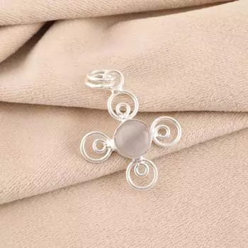 Selenite Gemstone 925 Stamped Silver Jewelry Handmade Chain Pendant For Women PP-41-46