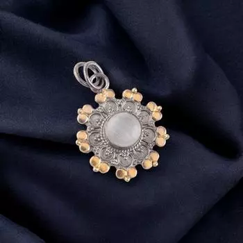 Selenite Gemstone 925 Sterling Silver Jewelry Handmade Designer Pendant1 .26 PP-32-47