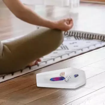 Селенитовая чаша для зарядки Минималистичный центральный элемент Украшение стола Релаксация Подарок на новоселье 6.5cm