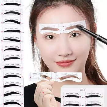 Self Adhensive DIY Drawing Eyebrow Template Card Eyebrow Stickers Thrush Cards Thrush Artifact 02