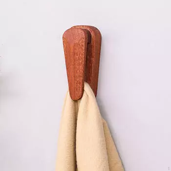 Self Adhesion Towel Hook Rack Hanging Clamp Towels Holder,Wood Clip ,or Blankets Washing Cloth коричневый