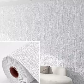 Self-adhesive 3D Linen Foam PVC Thickened Waterproof Background Wall Renovation Wallpaper Wall Stickers for Bedroom Living Room 1pcs 50cmX2.8m