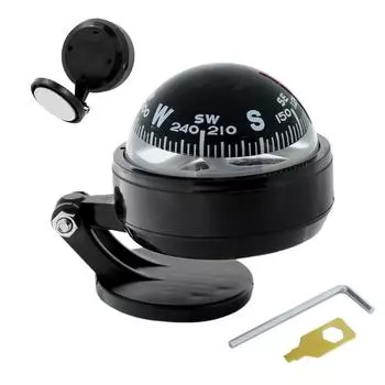 Self Adhesive Car Dashboard Navigation Compass Ball Folding Black Camping Equipment For Caravan SUVs Marine RVs CHINA