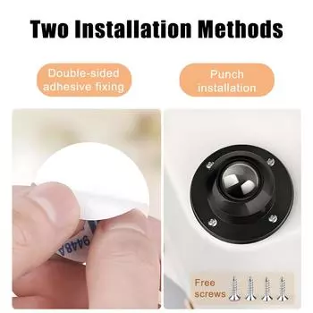 Self Adhesive Caster Furniture Accessories Stainless Steel 360° Rotation Pulley 4Pcs For Desk Chair Casters Mini Swivel Wheels белый