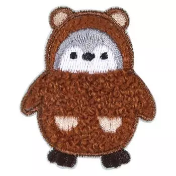 Self-Adhesive Down Jacket Patch Sticker Cartoon Bear Cloth Sticker Clothes Jacket Hole-Free Repair Repair Embroidery Sticker Lamb Penguin