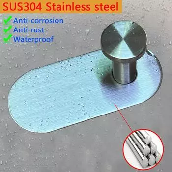 Self-adhesive Hooks Wall Stickers Hanging Hooks Towel Coat Holder Clothes Hanger Key Bag Hat Racks Bathroom Accessories Storage