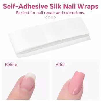 Self Adhesive Nail Repair Fiberglass Silk Wrap Nail Art Extension Fiber Stickers Nail Building Fiber Tips For Broken Nail Repair