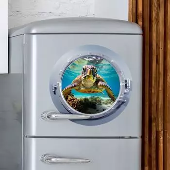 Self-Adhesive Space Capsule Toilet Sticker Waterproof Ocean Series Wall Decal Wall 2