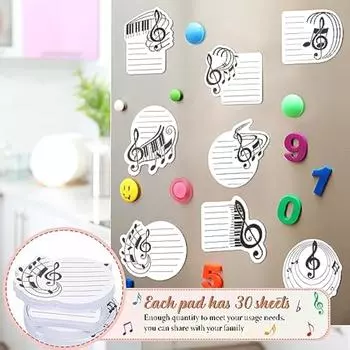 Self-Adhesive Sticky Notes Pads Musical Note Sticky Notes Sticky Pads Removable Sticky Notes Notepads Sticky Note Pads