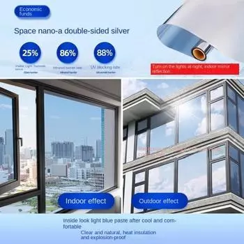 Self Adhesive Sun Blocking Glass Sticker Anti Peeping Window Tint Film Windows Width 30cm