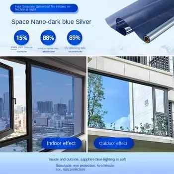 Self Adhesive Sun Blocking Glass Sticker Anti Peeping Window Tint Film Windows Width 30cm