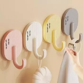 Самоклеящийся держатель для полотенец, прочные настенные крючки, вешалка для сумок, дверь в ванную, кухонная вешалка, крючок для хранения домашних принадлежностей, органайзер белый