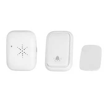 Self Powered Wireless Doorbell Outdoor Ding Dong Doll Bell White for House Office Building Villa UK