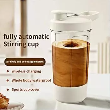 Self-Stirring Shaker Cup USB Charging Shaker Cup for Protein Shake Meal Replacement Shake Portable Sport Mixing Cup 450ml none