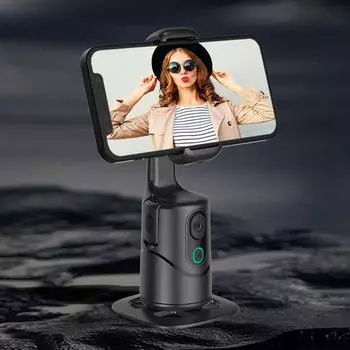 Селфи-палка Yousheng для мобильного телефона с визуальным отслеживанием в реальном времени, управлением жестами, встроенной подсветкой, автоматическим отслеживанием, держателем для телефона, штативом чёрный