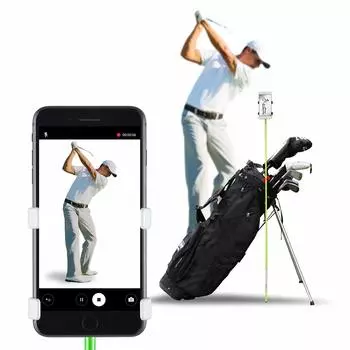 SelfieGOLF Record Golf Swing Держатель для мобильного телефона Анализатор гольфа Аксессуар Победитель премии PGA Лучший продукт Тренировочное пособие для паттинга Selfie Совместимо со всеми белый