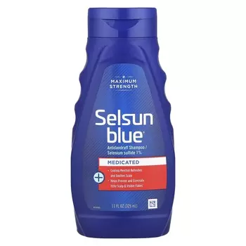 Selsun Blue, Шампунь против перхоти, лечебный, 11 жидких унций (325 мл)