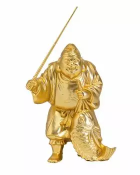 Семь богов удачи Эбису Буддийский Хидеун Макита Оригинальная статуэтка Украшение Такаока медная посуда (Позолоченный/24-каратное золото) скульптор модель_Будда золотой