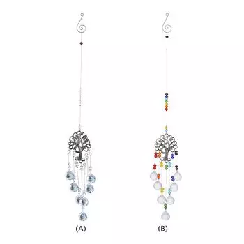 Семь жемчужин хрустальный ловец стеклянные призмы подвесная радуга сделать Chaser для оконных занавесок люстра подвесной декор колокольчики темные хаки