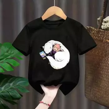 Семейная футболка с мультяшным принтом Spy X, футболка японского аниме Harajuku, модная повседневная женская футболка с коротким рукавом большого размера 4XL