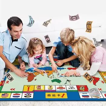 Семейная игра «Монополия», летающие шахматы, игровой коврик, коврик для ползания, толстый ковер без запаха, настольная игра для вечеринок родителей и детей, игрушки