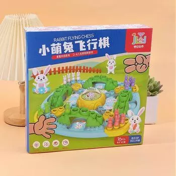 Семейная интерактивная стратегическая игра Приключение в кроличьей ловушке Настольная игра - с возможностью игры до 4 игроков, развивающая образовательная игрушка для развития мозга