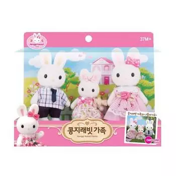 Семейная кукла One&one Kongji Rabbit, 1 комплект, Популярные игрушки для корейских детей