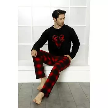 Семейная одежда Одежда для отца и сына Зимняя пижама + Подходящий пижамный комплект для пары