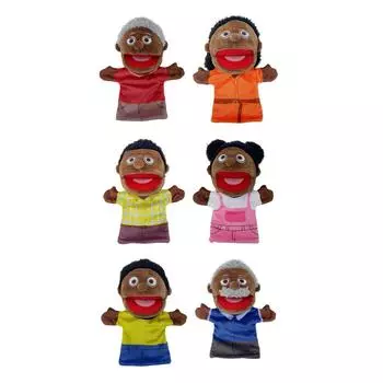 Семейная ручная кукольная перчатка, бабушка и дедушка, мама, папа, член, мягкая плюшевая кукла, игрушка, подарок для детей, день рождения, Рождество One Size