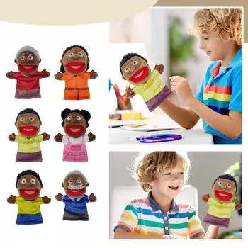 Семейная ручная кукольная перчатка, бабушка и дедушка, мама, папа, член, мягкая плюшевая кукла, игрушка, подарок для детей, день рождения, Рождество One Size