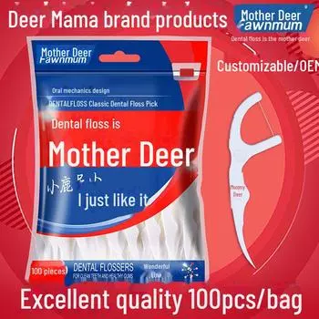 «Семейная упаковка зубной нити Xiaolu Mama – тонкие плоские зубочистки и зубочистки»