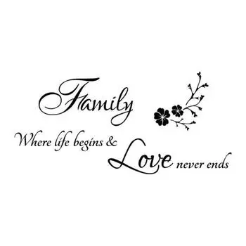 Семейное любовное письмо, стикер на стену, обои для гостиной, настенная наклейка