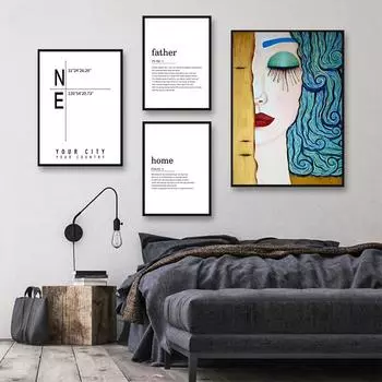 Семейные цитаты, постеры и принты на скандинавскую тему, современное настенное искусство, холст, живопись, настенные картины для гостиной, домашний декор 21cm30cm NoFrame