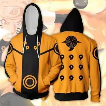 Семейные наряды с круглым вырезом и длинным рукавом в стиле Наруто, осень-зима, теплая мужская, женская, детская толстовка с капюшоном, модная популярная 3D-печать S