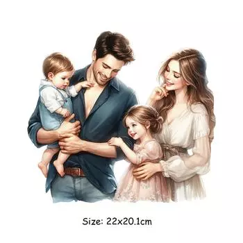 Семейные нашивки для одежды Виниловые нашивки для поделок Товары для рукоделия Parches Ropa Термопресс Аппликация Футболка Одежда Наклейки Толстовки Нашивки своими руками