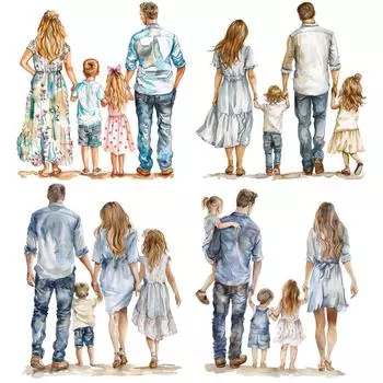 Семейные термонашивки Наклейки на одежду Наклейки на футболки Diy Parches Ropa Термотрансферная аппликация Толстовки Нашивки на одежду