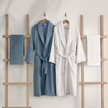 Семейный банный халат Likya, набор полотенец, 2 халата, 2 полотенца, с капюшоном, мягкое хлопковое полотенце, турецкий хлопковый халат, унисекс, стандартный размер