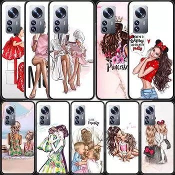 Семейный чехол для телефона «мама, ребенок, папа» для Xiaomi Mi 12 11T 10T 9T Pro 12X 11i 11 Ultra 10 Lite 5G 9 8 6X 5X Capa Coque Xiaomi Mi 5X
