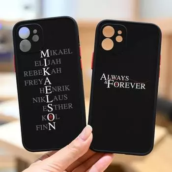 Семейный чехол для телефона Mikaelson для iPhone 13 14 12 Mini 11 Pro XS Max X XR 7 8 Plus, полупрозрачный матовый чехол iPhone12