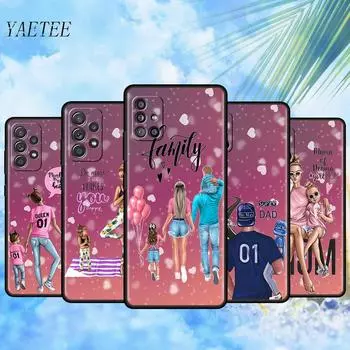 Семейный детский чехол для мальчиков и девочек для Samsung Galaxy A51 A71 A12 A21s A72 A52 A42 A32 A22 A41 A31 A02s A03s, мягкие чехлы для телефонов Samsung A91