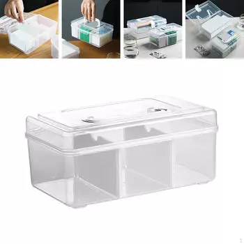 Семейный контейнер для аптечки, практичная защита от пыли, пустой чехол для хранения, органайзер для автомобильного спорта 23.3cmx14.5cmx9.5cm