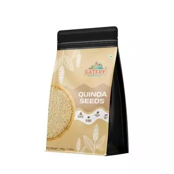 Семена белой киноа EATERY HARVEST 200 г | Безглютеновый суперпродукт, богатый клетчаткой | Высокое содержание белка и клетчатки | Диетическое питание | 100% цельнозерновые хлопья, готовятся как рис