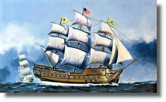Semer American Bonhomme Richard 1779 Пластиковая модель SME90906 1/500