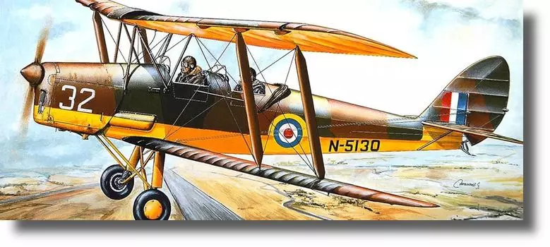 Semer British de Havilland Tiger Moth Biplane Trainer Plastic Model SME48811 1/48 D.H.82